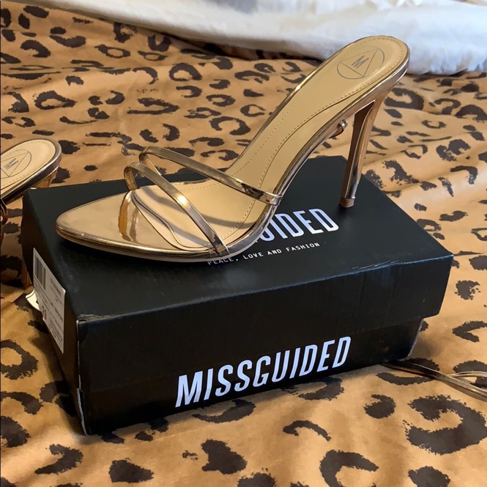 Rose Gold Strappy Heels